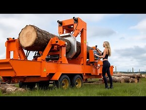 Fastest Biggest Firewood Processing Machine | Dangerous Big Chainsaw Cutting Tree machines