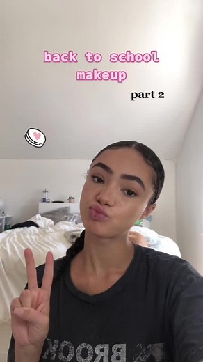 part 2 of my back to school makeup routine 💗 the secret for a makeup that last all day #makeuptutorial #makeuproutine #makeup #backtoschool #BreakYourAlgorithm