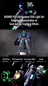 15K views · 125 reactions | Take a look at the KOSMOS PG Gundam EXIA Light Set in action! ✨ Lighting up the head, GN Driver, GN Capacitor, and Conveyor Belt, this setup is pure perfection！  Want to see more? Search ‘Exia’ on takaramodel.com for all the details!#gundam #takaramodel #kosmos | takaramodel | Facebook