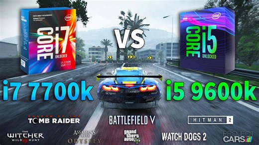 I7 7700K vs i5 9600K test in 8 games