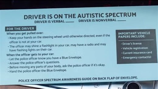 Blue Envelope Program aims to help drivers with autism in traffic stops; where to get them