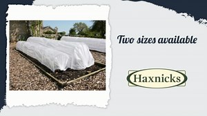 Haxnicks Standard Easy Fleece Tunnel with Steel Hoops - UV-Stabilized Easy Setup Frost & Pest Protection for Plants - 118"L x 18"W x 12"H