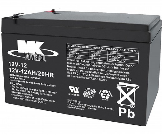 Batterie au plomb-acide scellée MK, 12 V, 12 Ah | Canadian Tire