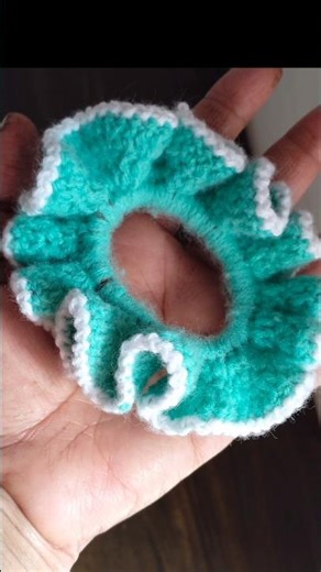 Handmade crochet Scrunchie #shorts