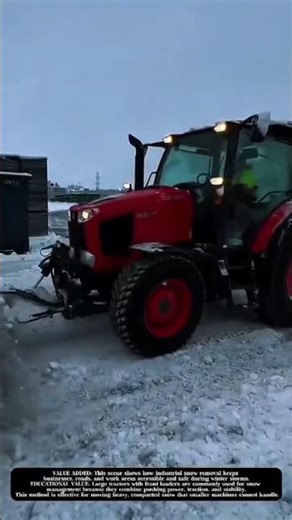 Heavy-Duty Tractor Snow Removal in Action! #shorts