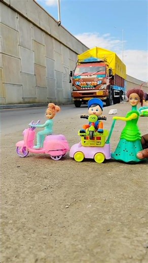 Remote Control Scooty Girl And Monkey Scooter Unboxing And Testing Short ||