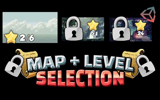Create Map & Level Selection / Unity地图&关卡选择界面【上期】
