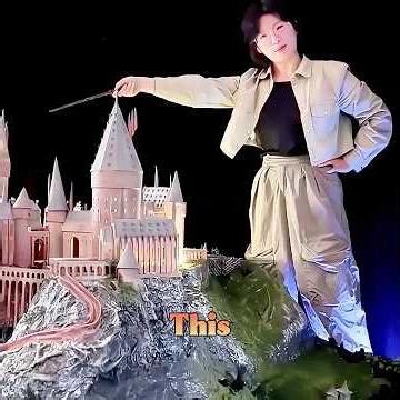 This girl built a castle out of chocolate 🍫🏰😍#shorts #funny #fyp #usa #cute