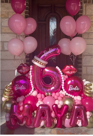 Barbie Balloon Bouquet for Parties in Houston