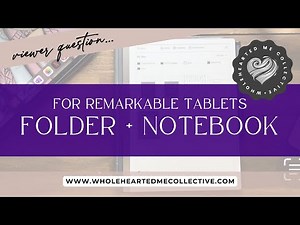How to Make a ReMarkable Folder and Notebook | reMarkable 2 Tips and Tricks
