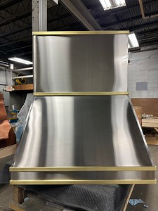Custom Stainless and Brass Kitchen Range Hood - Etsy