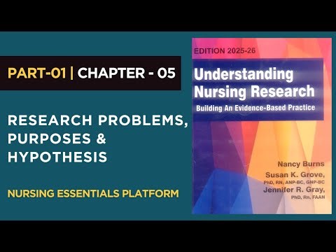 Part - 01 | Chapter - 05 | Research problems, Purposes & Hypothesis | Nursing Research