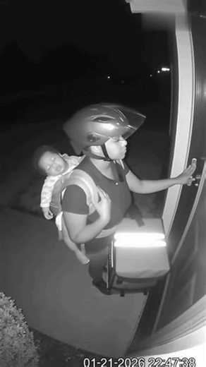 Instant Threat Moments on Instagram: "CCTV Captures Dog Attack 😰 | A Delivery Mother’s too scared and also his child crying #dogattack #cctv This incident took place during a late-night food delivery. A mother is out delivering food, with her young child strapped to her back. She walks up to the house and presses the doorbell, just like any normal delivery. Everything appears calm for a brief moment, but suddenly a dog rushes in from behind and attacks them without any warning. The speed and un