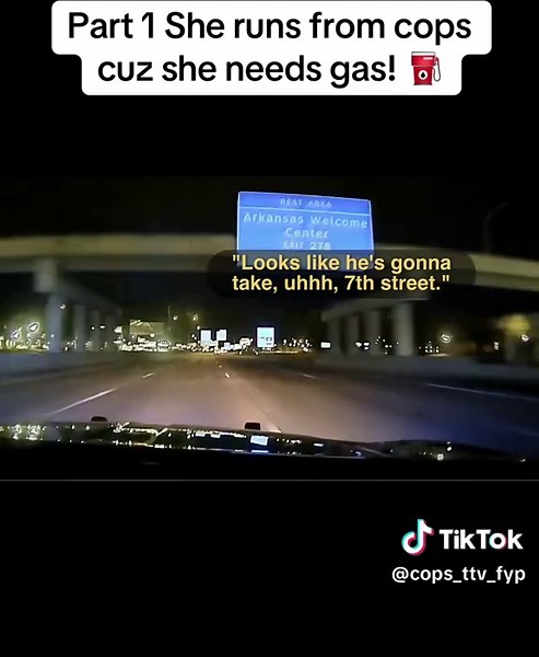 Part 1 She runs from cops cuz she needs gas! ⛽️#cop #cops #copsoftiktok #bodycam #fyp #policeofficer #caught
