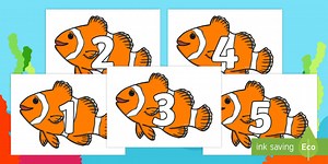 Numbers 0-20 on Clown Fish (Under the Sea)