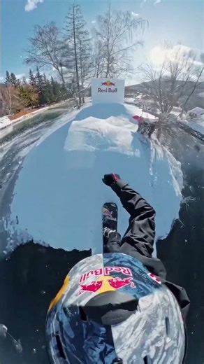 Snowboarding Across A Lake 🏂