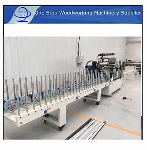 [Hot Item] Cold and Hot Glue Profile Wrapping Machine/ Woodworking PVC Profile Wrapping Machine with Scraping Coating Box PUR Wrapping Machine for Woodgrain Paper