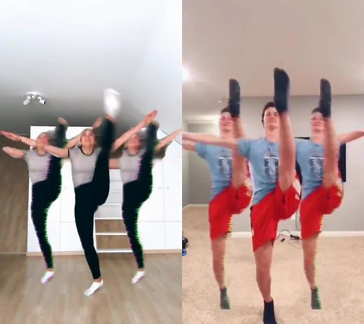 Synchronized Dance Routine: Energetic Performance