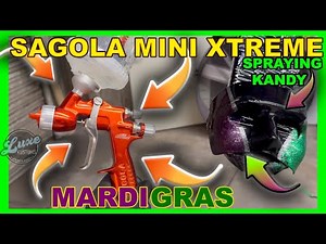 Reviewing The Sagola Mini Xtreme - Spraying 3 Candy Colors & High Solids Clear With EPA Mini 1.2 Tip