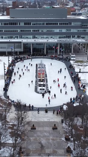 Landscape Effects on Instagram: "Windsor’s City Hall Square ❄️ is officially winter-ready. With the addition of the outdoor ice rink, this space continues to evolve into a place the community can enjoy year-round. We’re proud to have contributed to this project as a landscape subcontractor, delivering the decorative tile centre of the rink, paver walkways, permeable resin-bound pathways, and fresh sod to help complete the space. As a landscape subcontractor, Landscape Effects works alongside con