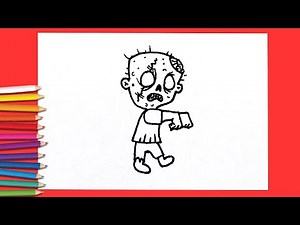 How to draw a scary zombie for halloween step by step easy