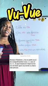 Voici comment tu devras correctement utiliser vu et vue dans une phrase. #enseignante #apprends