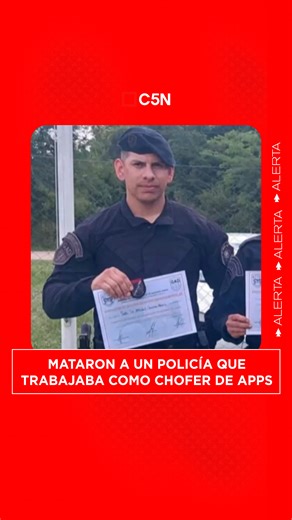 1.1M views · 10K reactions |  MATARON A UN POLICÍA QUE TRABAJABA COMO CHOFER DE APP  El sargento, de 40 años, llevó a un pasajero hasta la calle Blandengues y Homero Bis, donde lo esperaban dos personas armadas que quisieron robarle. Intentó defenderse, pero recibió un disparo en el abdomen. ️ Informa: @gabriele_diego | C5N | Facebook