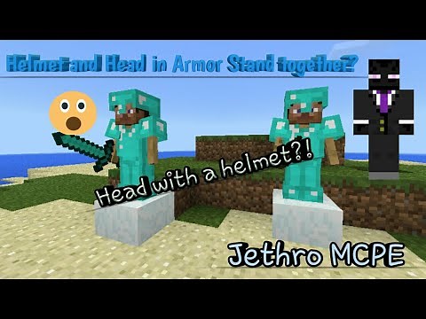How to put the Helmet and Head in Armor Stand?! | Jethro MCPE |