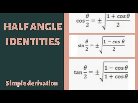 Derivation of the half angle identities