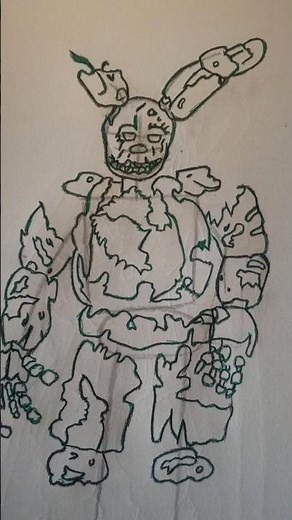 How to drawing Springtrap #fnaf3 #springtrap #springbonnie