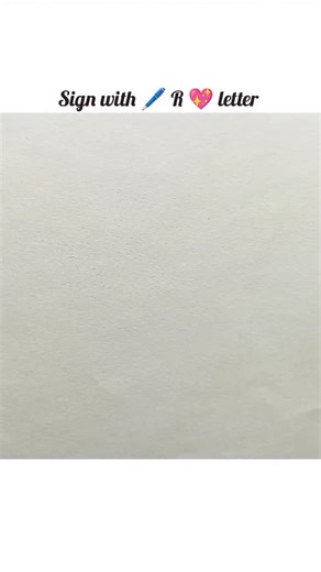The Signature on Instagram: "How to sign with 🖊️ R 💖 letter? . . . . . . .#signature"