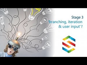 What is 'branching, iteration and user input' in stage 3?