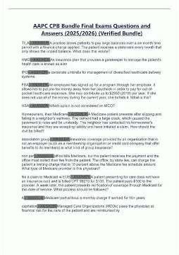 AAPC CPB Bundle Final Exams Questions and Answersn video