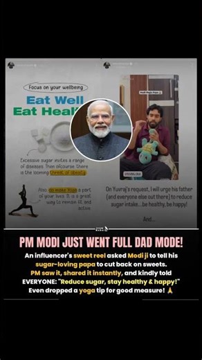 #PMModi #HealthyIndia #ReduceSugar #WholesomeVibes #ModiCares