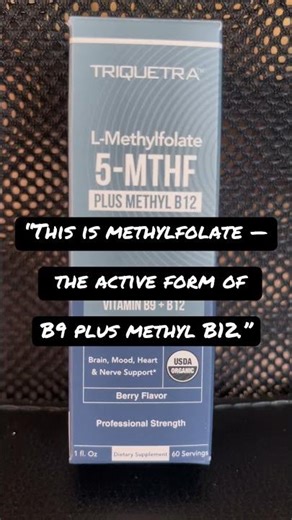 That’s Triquetra L-Methylfolate 5-MTHF + Methyl B12 — a dietary supplement that contains the active