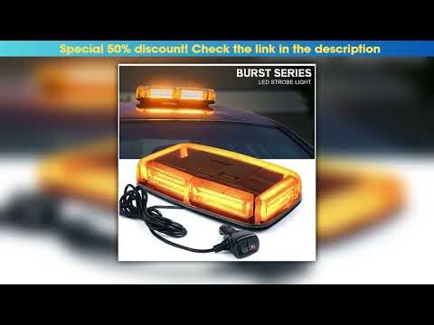 COB LED Rooftop Strobe Beacon Lights Magnetic Base Safety Warning Light Emergency Construction