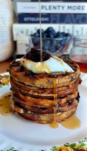 2.2M views · 22K reactions | Healthy High Protein Blueberry Waffles...