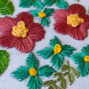 48 reactions · 12 shares | Simple Flowers Embroidery using satin stitch #handembroidery #beginners #flowers #embroidery #diy | DB's Embroidery | Facebook