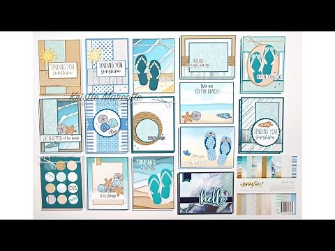 Honey Bee Stamps - Beach Vibes - 29 cards from one 6x6 paper pad