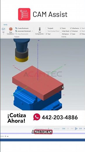 Conoce CAM Assist, inteligencia artificial de Mastercam para programación. #mastercam #cloudnc