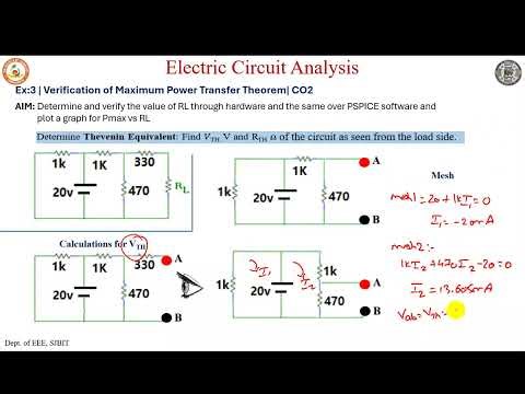 Experiment: Verification of Maximum Power Transfer Theorem
