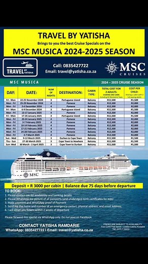 The Best Cruise Specials on the MSC Musica