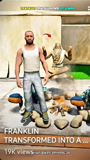 Franklin Ko Tantrik Ne Panchi Banaya | Indianbikesdriving3d | #shorts #gta #gaming