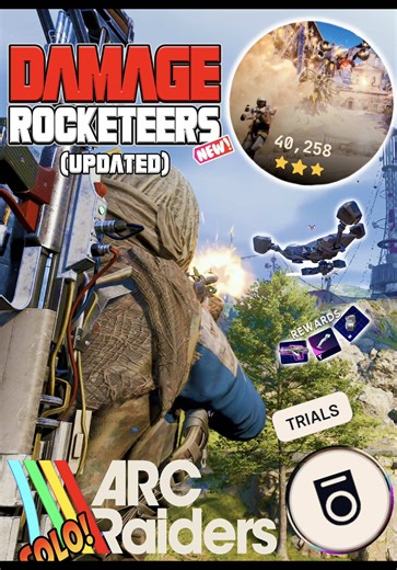 UPDATED METHOD: Max solo points & Easy 3 stars for the Damage Rocketeers trial in Arc Raiders 🔥🔥 #arcraiders #arcraiderstips #gaming