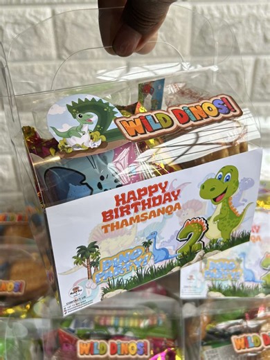 Creative Clear Gable Boxes for Dinosaur-Themed Parties
