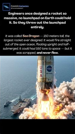 The largest rocket ever designed launched from the sea — and never flew 🌊🚀