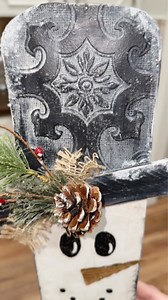 1.6M views · 22K reactions | ❄️ Goodness!! He turned out so cute!! This unique Snowman, made from a Repurposed ceiling fan blade, was so fun to create! Be Inspired!! | Hammons Nest | Facebook