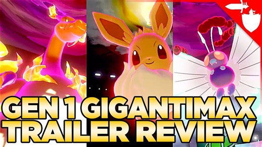 "Gen 1 Gigantimax Trailer Analysis - Fat Pikachu, Charizard, Butterfree - Pokemon Sword and Shield"