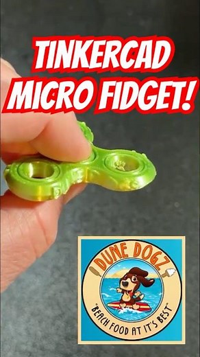Tiny Tinkercad Fidget Spinner Mt. Pisgah & Dune Dogz!
