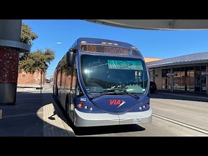 Riding VIA Metropolitan Transit (Route Primo 100) to the San Antonio Riverwalk